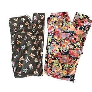 LULAROE “one size” leggings you get Two pairs of Colorful Patterned Leggings